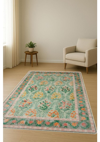 Parlak Kadife Kumaş Dijital Baskı Vintage Desenli Dot Kaymaz Tabanlı Halı H0818 fiyatları