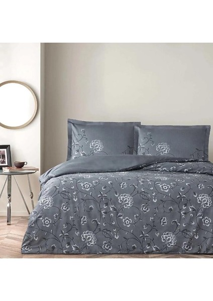 Çift Kişilik Saten Nev Takımı Violetta Antrasit