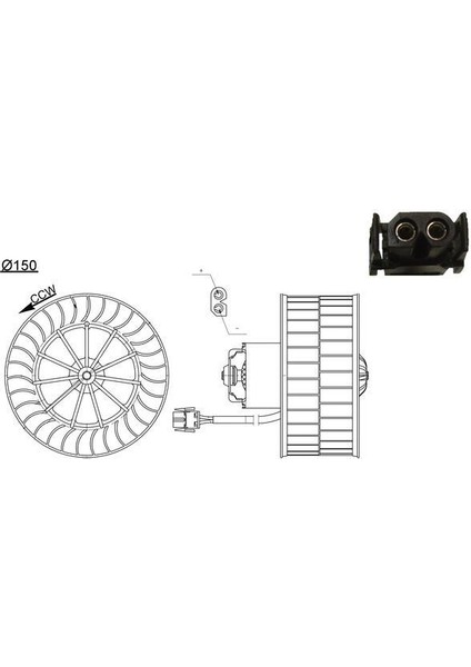AB44000S Kalorıfer Motoru Bmw E36 12V Klımasız 64118390434