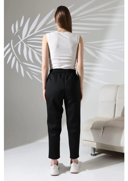 Kadın Uzun Kollu Dalıç Kumaş Cep Detay Beli Lastikli Ütüsüz Pantolon modelleri