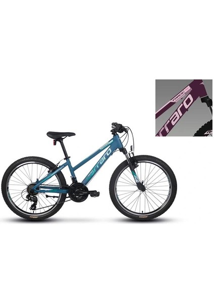 Force 401 Kadın Dağ Bisikleti 325H V 24 Jant 21 Vites Mat Mürdüm Pembe