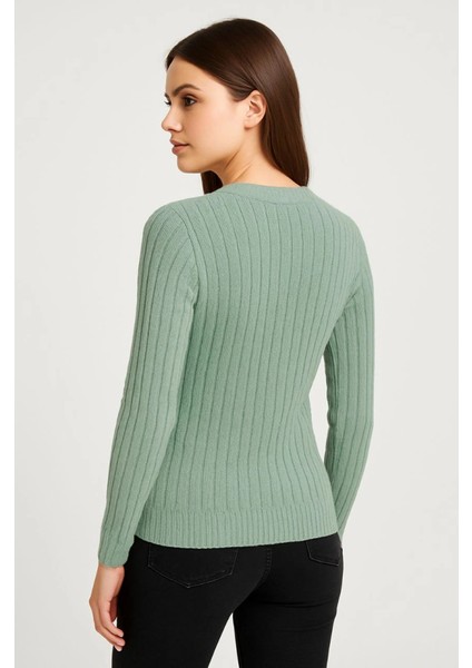 Erkek Bisiklet Yuvarlak Yaka Triko Kazak Pamuklu Kalın Fitilli Dokuma, Regular Fit Uzun Kollu Kış fiyatları