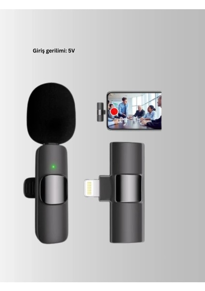Buğz iPhone Uyumlu Çift Mikrofonlu Kablosuz Yaka Seti Profesyonel Ses indirimleri