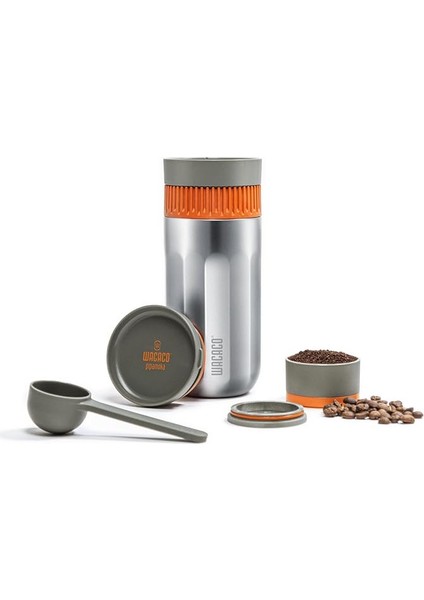 Pipamoka Taşınabilir Kahve Makinesi, Tek Servislik Kahve Demleme Makinesi, Vakum Basınçlı, Yalıtımlı Seyahat Kupa, Manuel Filtre Basınçlı Bira Makinesi, Paslanmaz Çelik Termo Bardak, 10 Fl Oz