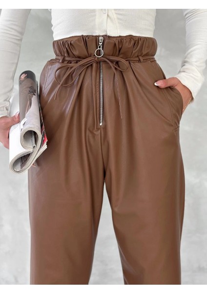 Lzrdwzrd Kendinden Ince Kemerli Deri Pantolon Kahve T1178 (Beden: Xl) fiyatları