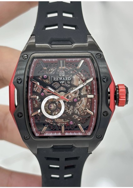 Silikon Kordon Otomatik Erkek Kol Saati Su Geçirmez 2 Yıl Garantili modelleri