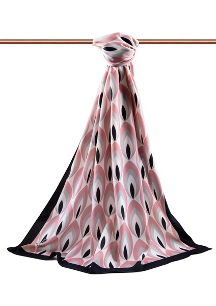 Lüks Medine Ipeği Geometrik Desenli Pudra Renkli 75X195 Kırışmaz Şal Moss Krep Dikiş Tipi Italyan Dikişli fiyatları