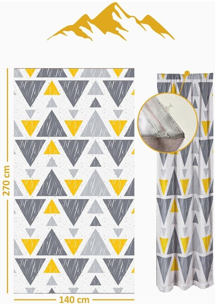 Parlak Saten Mikro Kumaş Çift Kanat Çocuk Odası Fon Perde Takımı PRD0037 fiyatları