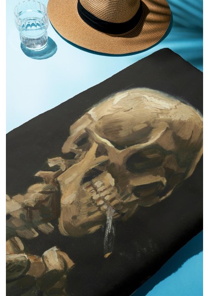 Dijital Baskı Plaj Deniz Havlusu Modern Iskelet Desenli Peştamal HVL0032 fiyatları