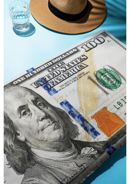 Dijital Baskı Plaj Deniz Havlusu Dolar Desenli Peştamal HVL0103 fiyatları