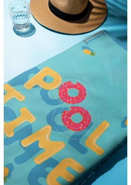 Dijital Baskı Plaj Deniz Havlusu Pool Time Desenli Peştamal HVL0173 fiyatları