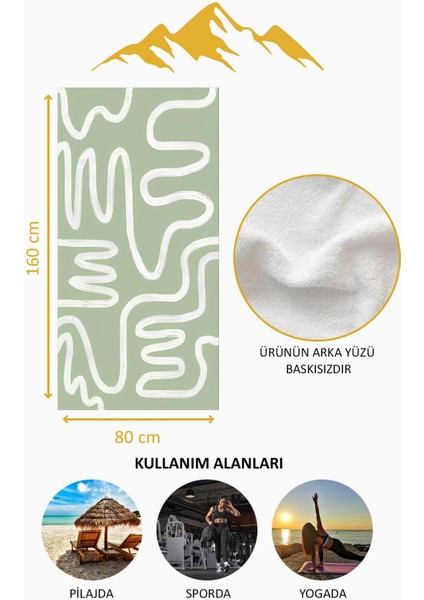 Dijital Baskı Plaj Deniz Havlusu Soyut Desenli Peştamal HVL0209 fırsatları