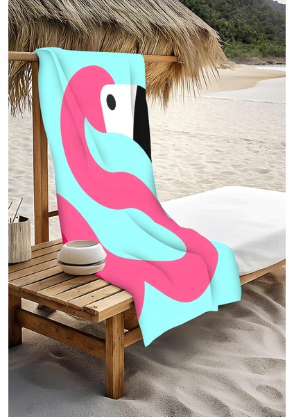 Dijital Baskı Plaj Deniz Havlusu Flamingo Desenli Peştamal HVL0212 modelleri