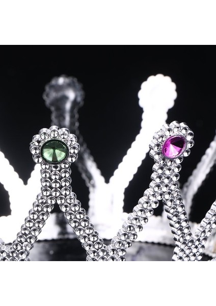 Gümüş Renk Çocuk ve Yetişkin Uyumlu Kraliçe Tacı Prenses Tacı 8X25 cm fırsatları