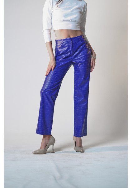 Piton Desenli Yüksek Bel Pantolon indirimleri