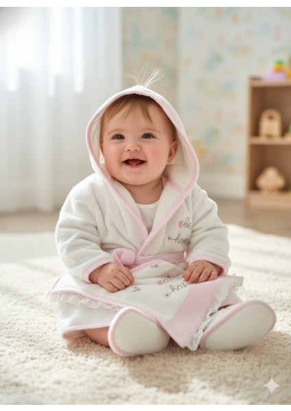 Laura Baby Kız Bebek Bornoz Takımı & Seti