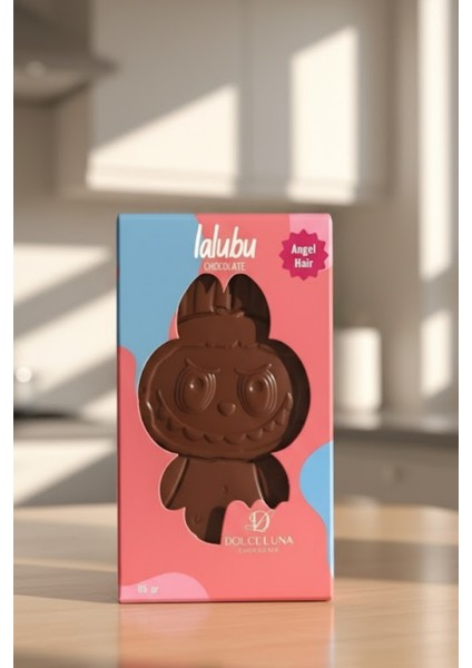 Dolceluna Pişmaniye Dolgulu Angel Hair Labubu Figürlü Lalubu Premium Çikolata 85 G