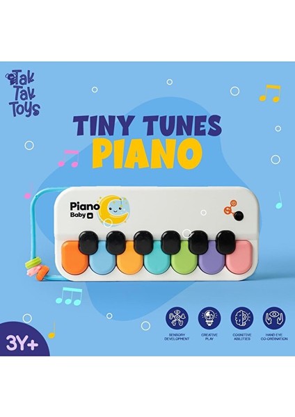 Sesli Işıklı Müzikli Bebek Piyanosu - Müzikli Işıklı Bebek Piano Eğitici Oyuncak Piyano Çıngıraklı