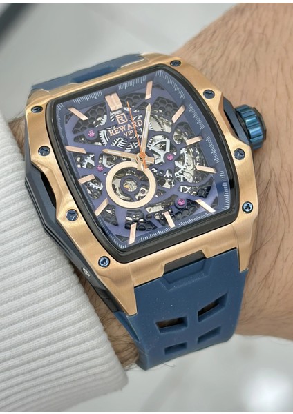 Silikon Kordon Otomatik Erkek Kol Saati Su Geçirmez 2 Yıl Garantili