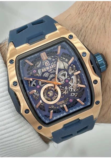 Silikon Kordon Otomatik Erkek Kol Saati Su Geçirmez 2 Yıl Garantili modelleri