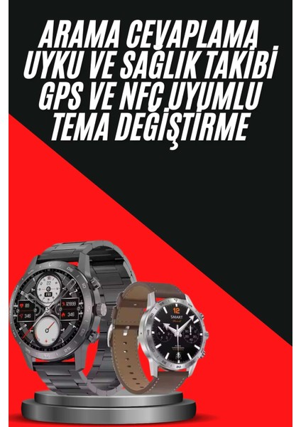 Erkeklere Özel Akıllı Saat Çelik Kordon Bluetooth Bağlantılı Ios ve Android Uyumlu fiyatları