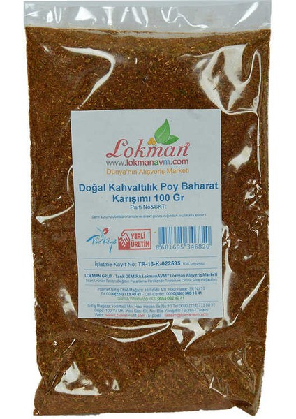 Kahvaltılık Poy Baharat Karışımı 100 gr Paket fiyatları