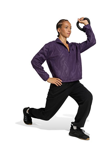 Aop Polarfleece Kadın Günlük Ceket JX7402 Mor modelleri