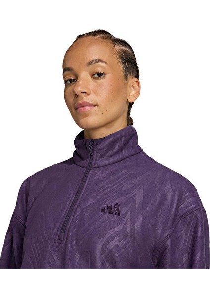 Aop Polarfleece Kadın Günlük Ceket JX7402 Mor fırsatları