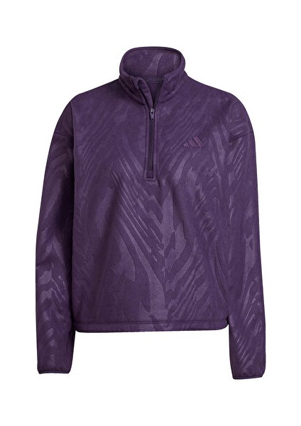 Aop Polarfleece Kadın Günlük Ceket JX7402 Mor