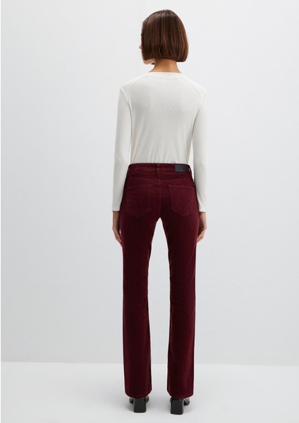Molly Bordo Kadife Pantolon 1013689467 fırsatları