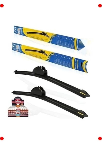 Muz Tipi Araç Silecek Takımı - 55CM & 40CM, Sabun Hediyeli