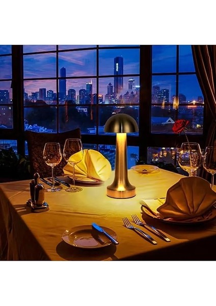 LED Şarj Edilebilir Taşınabilir Masa Lambası - Dokunmatik Aç/kapa ve Parlaklık Ayarı, 3 Renk Seçeneği (Gold, Lotus) fırsatları