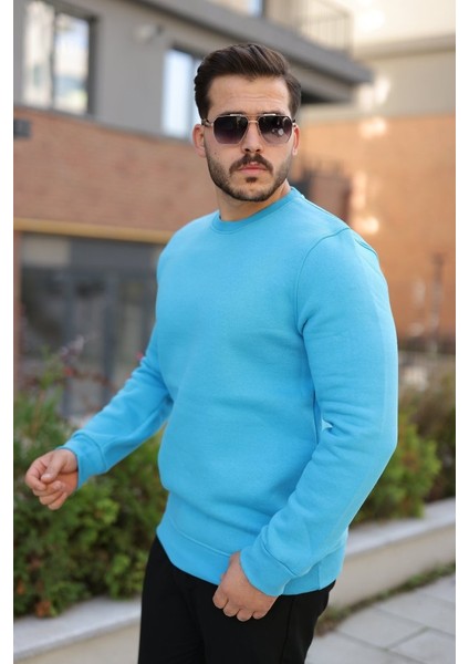 Erkek Üç Iplik Şardonlu Sweatshirt