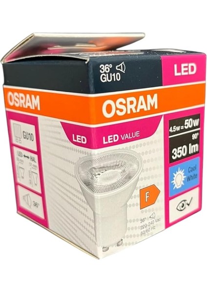 4,5W GU10 LED Ampul 4000K – 10'lu Ekonomik Paket | Günışığı, 350 Lümen, 36° Işık Açısı, Enerji Tasarruflu, 15000 Saat Ömürlü fırsatları