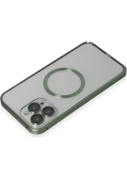 Lzrdwzrd Joko Iphone 13 Pro Max Metal Bumper Magneticsafe Kapak - Yeşil modelleri