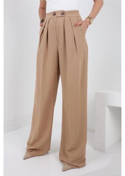 Keten Palazzo Pantolon