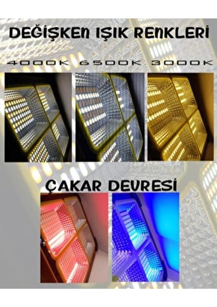 200W Güneş Enerjili Projektör