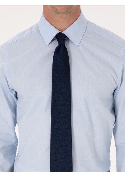 Erkek Açık Mavi Slim Fit %100 Pamuk Klasik Yaka Oxford Gömlek 50318293-VR003