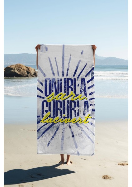 Dijital Baskı Plaj Deniz Havlusu Genç Sportif Desen Peştamal HVL0234