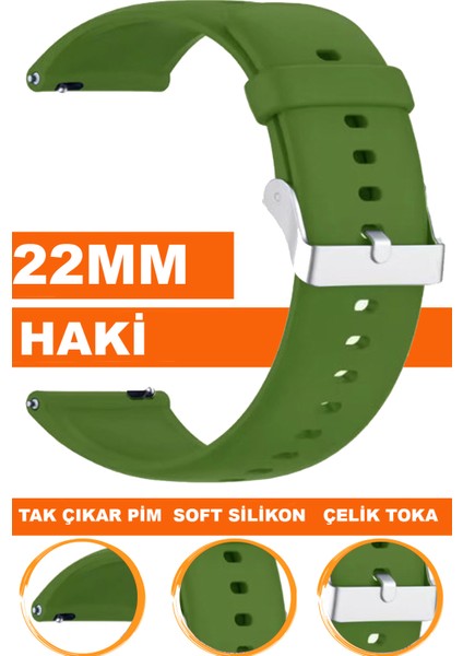 huawei watch gt gt2 gt3 gt4 gt5 pro saat uyumlu 22mm soft silikon saat kordonu kayışı a72-hakı