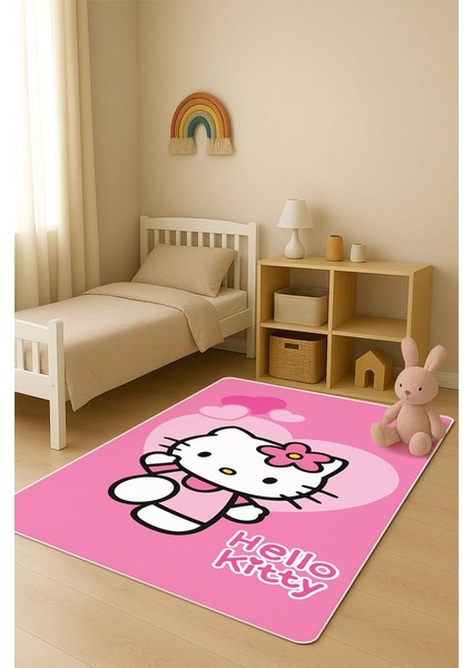 Parlak Kadife Kumaş Dijital Baskı Dot Kaymaz Tabanlı Çocuk ve Genç Odası Halısı H0594