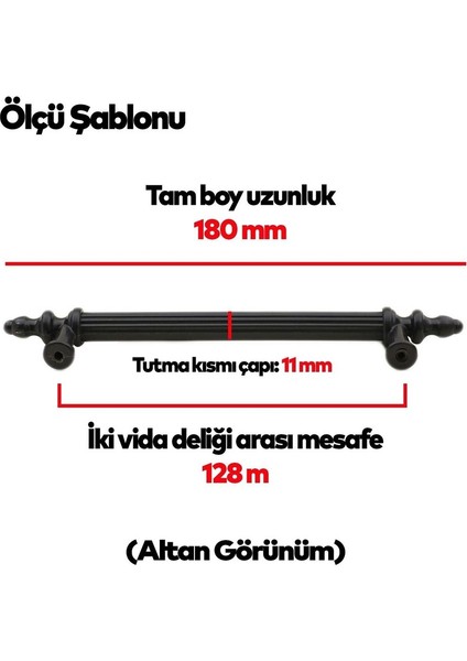 Zirve Kulp Siyah 128 mm Plastik-(2 Adet) modelleri