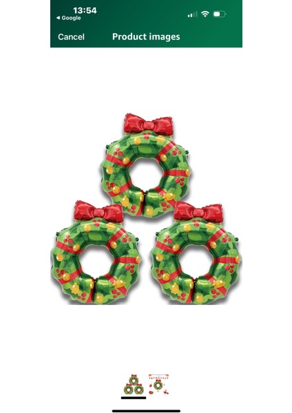 Yılbaşı Çelenk Folyo 3lü Balon fiyatları