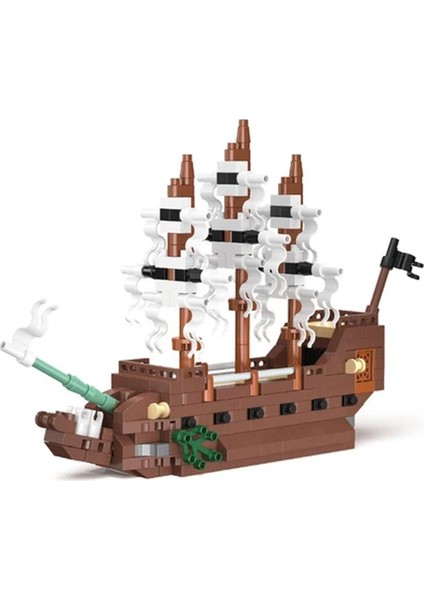 320 Parça Uçan Hollandalı Gemi Yapı Seti – Mini Bricks Maket – 6+ Yaş Birleştirilebilir Oyuncak modelleri