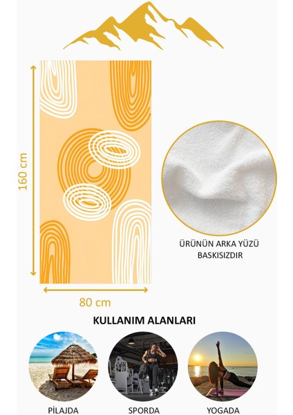 Dijital Baskı Plaj Deniz Havlusu Soyut Desenli Peştamal HVL0196 fırsatları