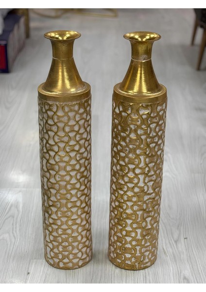 Telkari Gold Metal Vazo 70 cm