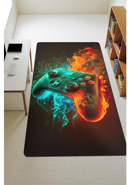 Parlak Kadife Kumaş Dijital Baskı Dot Kaymaz Tabanlı Çocuk ve Genç Odası Halısı H0510