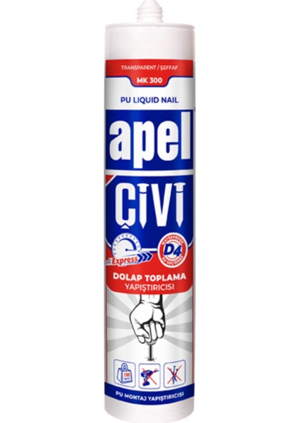 Sıvı Çivi Montaj Kit Çok Güçlü Yapıştırıcı 300 gr