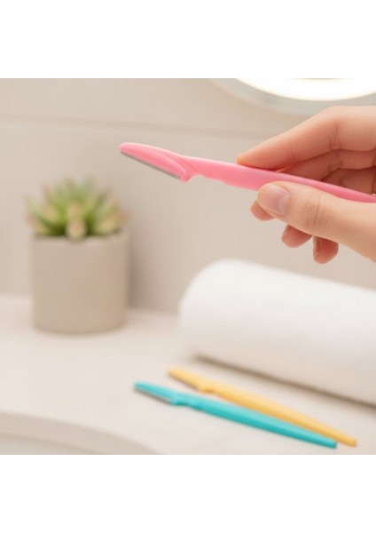 Buffer® 3’lü Kadın Kaş Usturası Seti – Hassas Ciltler Için Güvenli Yüz Tüy Temizleme Bıçağı modelleri