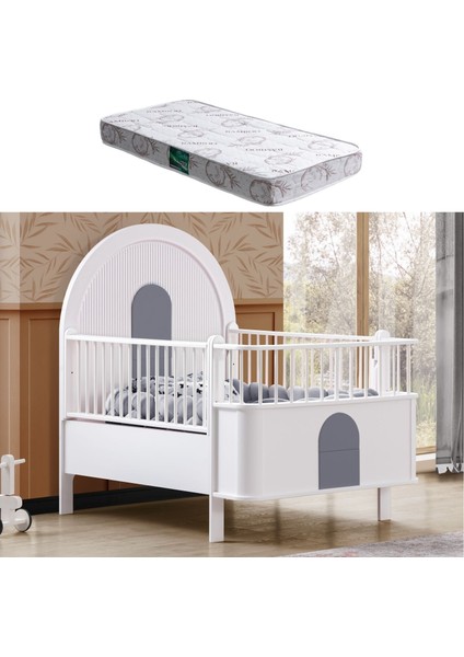 Mdf Beşik, Venüs Büyüyen Beşik + 1 Adet Comfort Yatak 90X130